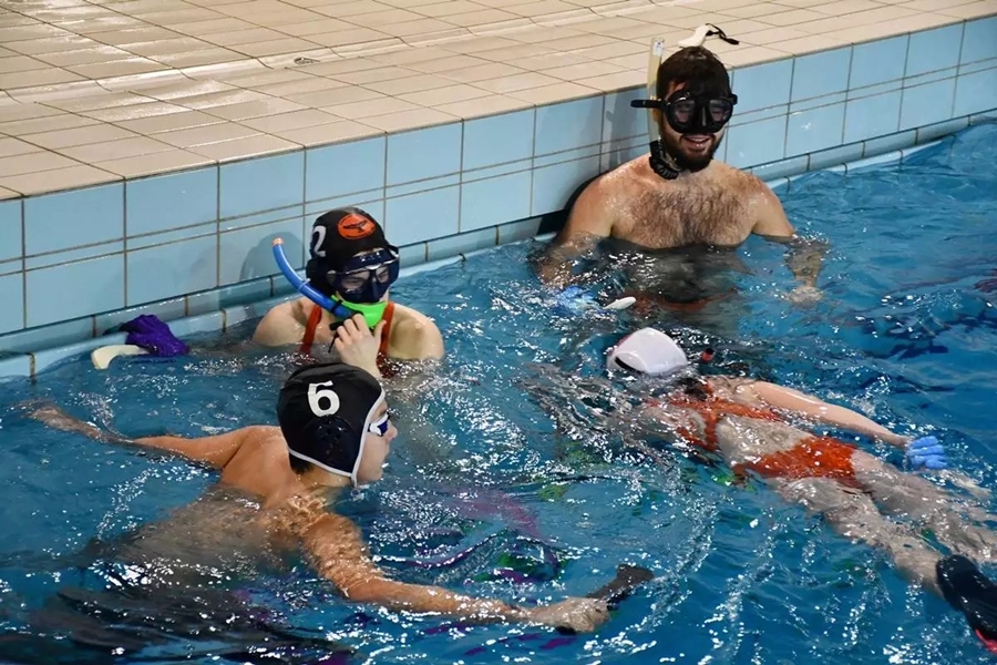 Hokej pod wodą Walenie Siemianowice Śląskie Finał WOŚP w Rudzie Śląskiej 26 I 2025